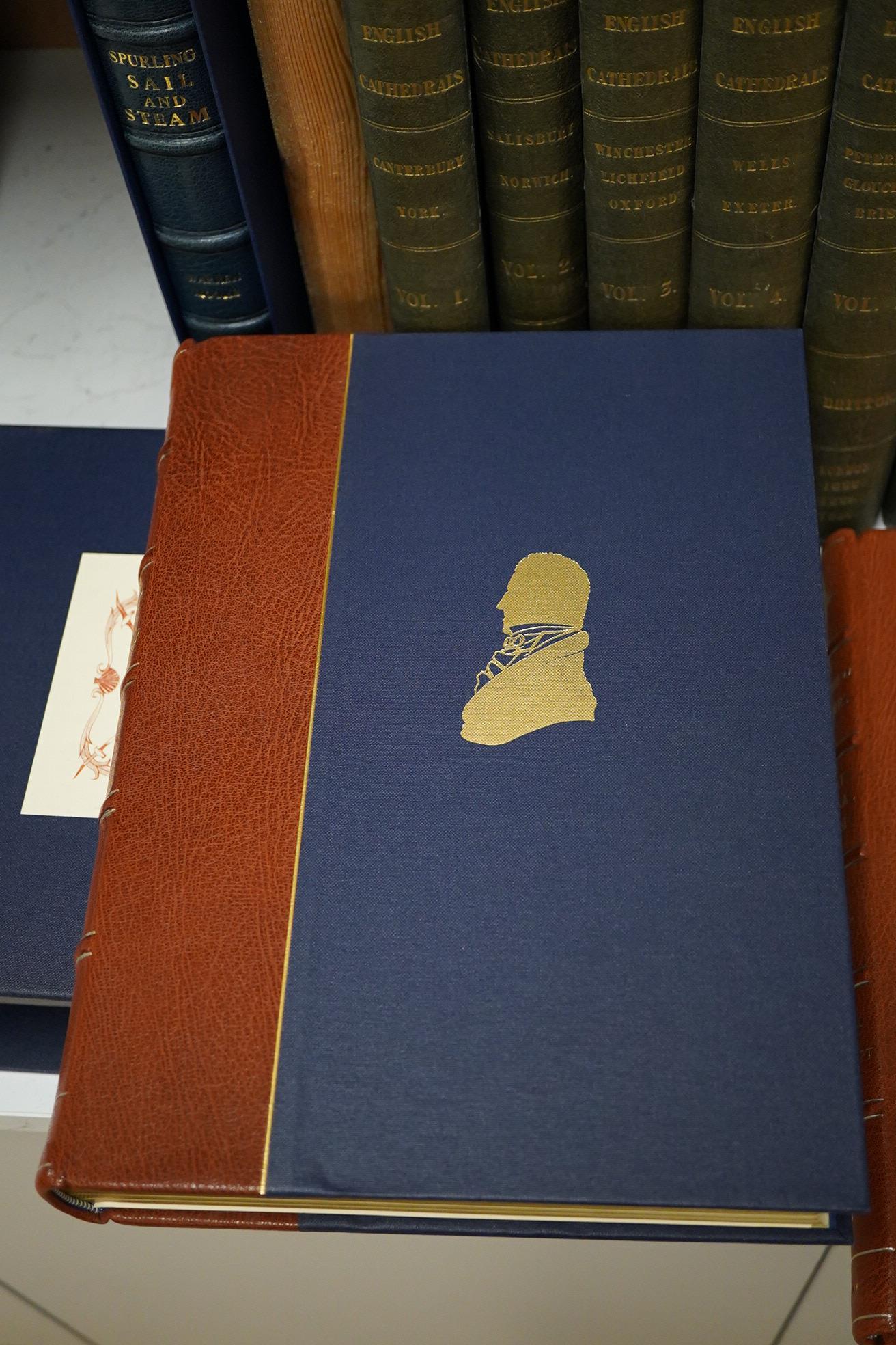 Matthew Flinders: the De Luxe and Complete Edition (of 550 numbered sets), 2 vols. Comprising: Ingleton, Geoffrey C. - Matthew Flinders: navigator and chartmaker ... pictorial title, coloured frontis. and 16 coloured pla